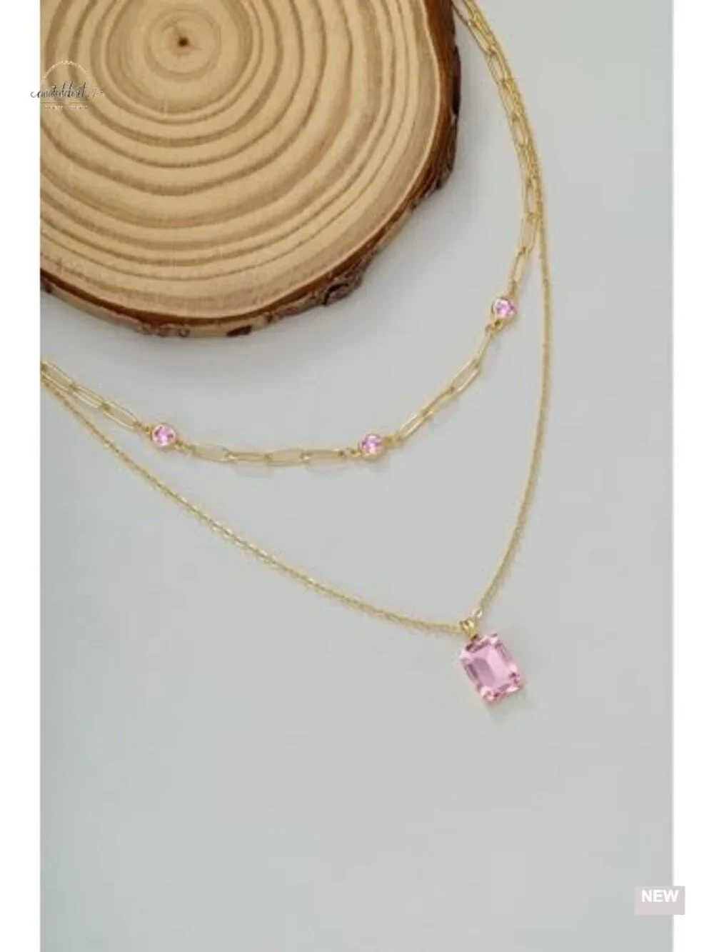 14k Gold Plated Crystal Rhinestone Layered Choker Necklace Set Party Prom